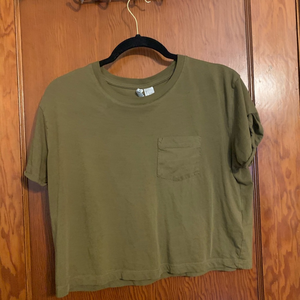 Olive Green Crop Top